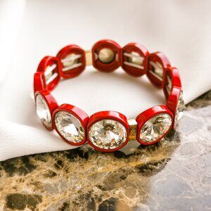 ❤️Alicia Bonnie Shine on Red/Clear Stretch Bracelet